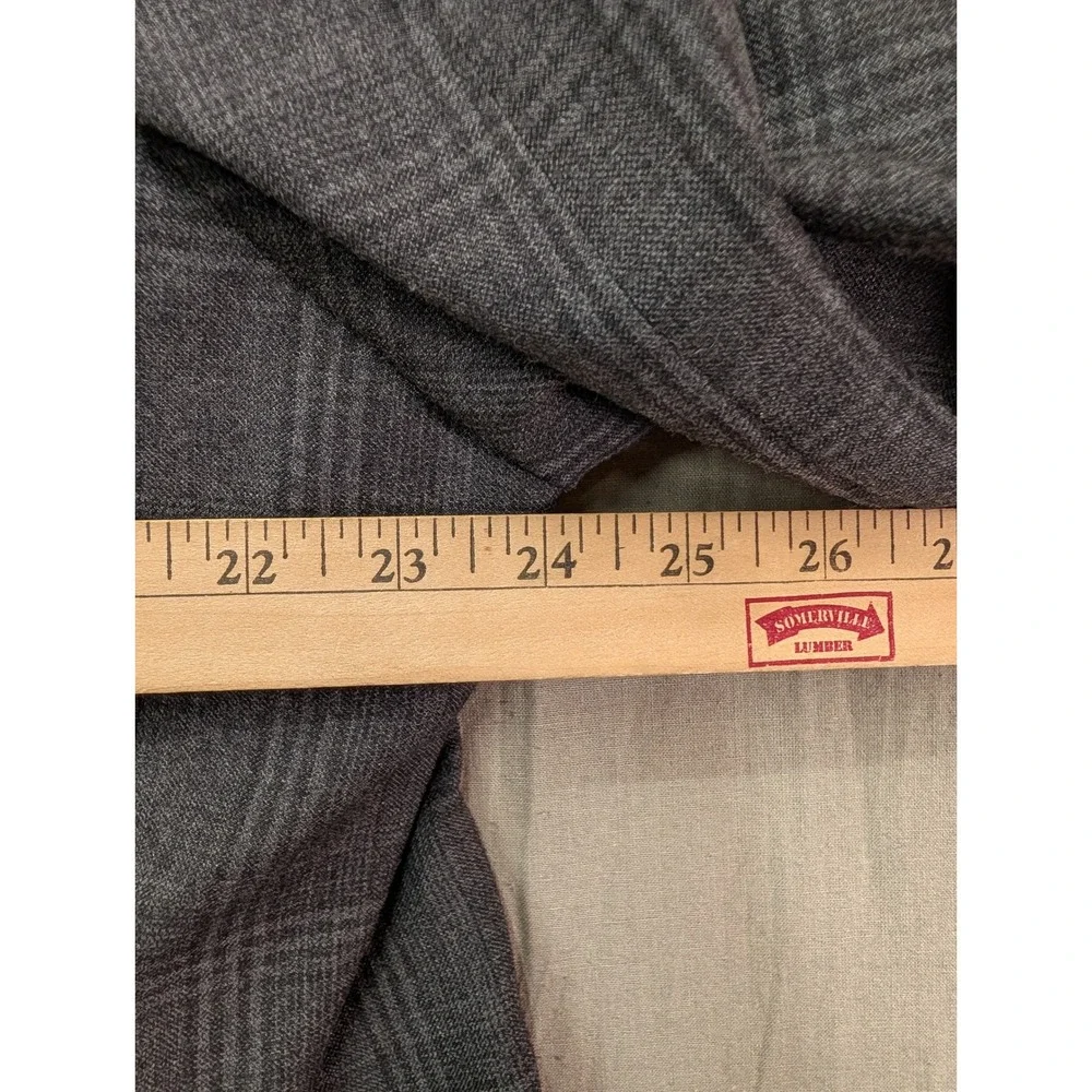 Pronto Uomo Platinum Mens 48 Long Wool Blazer Charcoal Grey Plaid Sport Coat
